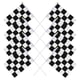 thumbnail image 1 of EeaseMX Banderas de poliéster a cuadros de 25 piezas con bandera de mano en blanco y de palo 14x21 cm, 1 of 7