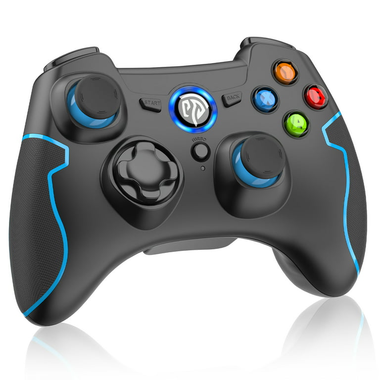 EasySMX Wireless Gamepad PC Gaming Controller Joysticks for PC Windows  7/8/10/11 /PS3/Android Phone Tablet/ Smart TV/TV Box, Black-Blue 