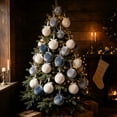 thumbnail image 5 of Eolstice Velvet Fabric Christmas Ball Ornaments, 15 Pieces Set, Decorative Hanging Pendant for Christmas Tree, Holiday Party Home Decor, 5 of 6