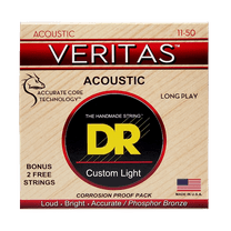 DR Strings VTA11 Veritas Phosphor Bronze Acoustic Guitar Strings 11-50