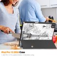 thumbnail image 6 of Allytechgroup iPad Pro 13 M4 2024 Case, Slim Flip Smart Cover Auto Sleep Wake with Pencil Holder Multi Angle Veiwing Stand Shockproof Case for Apple iPad Pro 13 inch 2024,Eiffel Tower, 6 of 9
