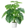 thumbnail image 4 of PARMPH 28'' Fake Monstera Plants, Realistic Artificial Plants Tree in Pot with 18 Leaves, Faux Tropical Palm Plants for Home Decor Indoor Garden Office Desk Decoration, 4 of 5
