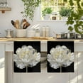 thumbnail image 4 of Flower Black Kitchen Towels Set of 3, Gold White Abstract Floral Aesthetic Soft Microfiber Dish Towels, Absorbent Quick-Dry Washable Dishcloths for Kitchen Cleaning, Drying Dishes, 18x28 Inches, 4 of 9