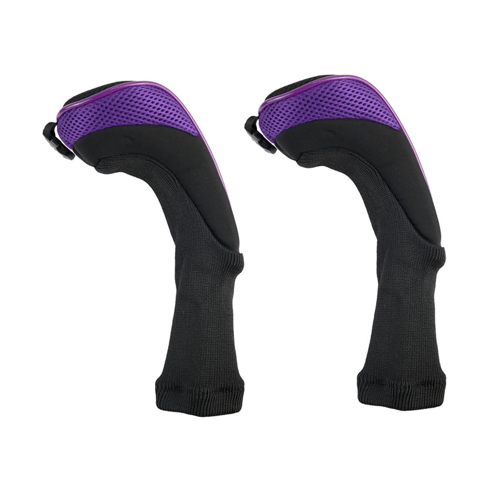 funtasica 2 Pieces Golf Hybrid Club Cover Club Headcovers Accessories Club Protector Sleeve Equipment Polyester Wear Resistant Anti Scratch Lightweight Design S Purple