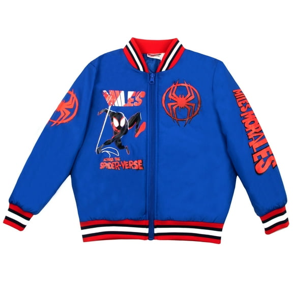 Marvel Superheroes Characters Boys Bomber Jacket, Miles Morales Spider-Man (Sizes 4-18)