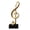 A, variant on Music Note Sculpture, Gold Resin Musical Symbol Figurine, Modern Tabletop Decoration for Piano Room Home Office Table Centerpiece