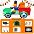 thumbnail image 5 of 8FT Thanksgiving Inflatables Turkey Outdoor Decorations, Blow Up Turkey Inflatable Driving Car Built-in LED Lights for Happy Thanksgiving Party Outside Yard Garden Holiday Autumn Fall Decor, 5 of 6