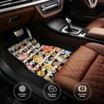thumbnail image 6 of Honeii Sea Shell Print Car Foot Mat Four-Piece Set - Front & Rear Universal Car Floor Mats for SUVs, Trucks, Sedans, 6 of 7