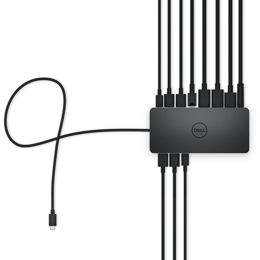 Dell UD22 10-in-1 Universal USB-C Docking Station | Quad 4K Display Support, 96W Power Delivery, Dual DisplayPort (UD22) + HDMI/DisplayPort/USB-C Cable Bundle