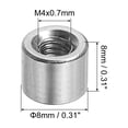 thumbnail image 2 of Uxcell 20Pack Round Connector Nuts, M4x8x8mm Coupling Nut Sleeve Rod Bar Stud Nut, 2 of 6