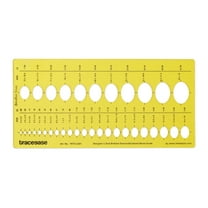 Traceease Designer Oval Brilliant Diamond Gemstone Guide Jewelry Templates Drafting Tools Jewellery Designing Stencils