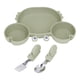 thumbnail image 1 of Juego de 3 uds de platos divididos para niños pequeños plato de succión de silicona para bebés plato de destete para bebés con cuchara tenedor para niños entrenamiento de ANGGREK  Otros, 1 of 8