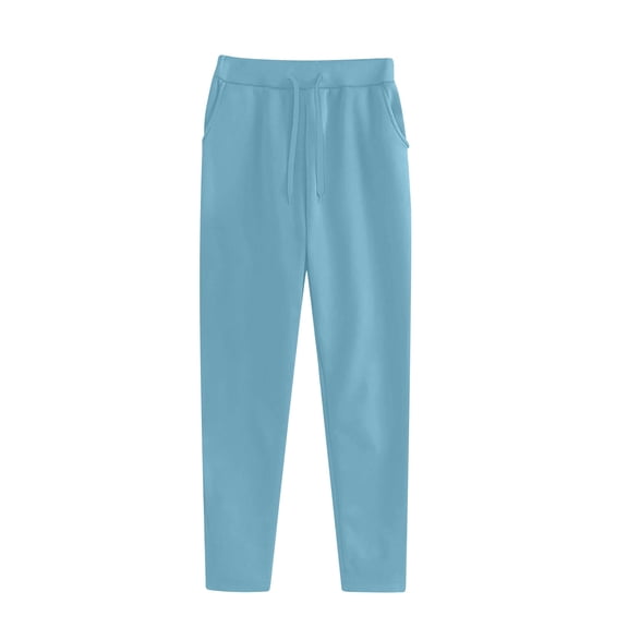 Petite Sweatpants for Women Drawstring Elastic Waisted Gym Running Casual Trousers with 3 Pockets