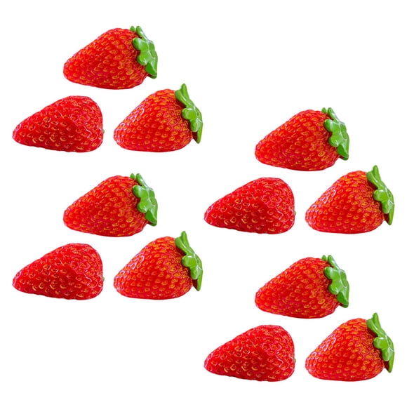 FOMIYES 12Ud Artificiales Pequeñas De Fresa Roja Para