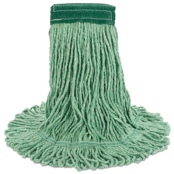 Boardwalk Super Loop Wet Mop Head Cotton/Synthetic Medium Size Green 12/Carton 502GNCT