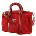 thumbnail image 2 of Pre-Owned Prada A5 Shoulder Handbag, Nylon, Red, 2-Way, Women's (Fair), 2 of 20