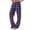 Purple, variant on Women Winter Plaid Printed Pants Full Length Long Trousers Sports Pants with Drawstring for Classic and Comfortable Style,Black,M