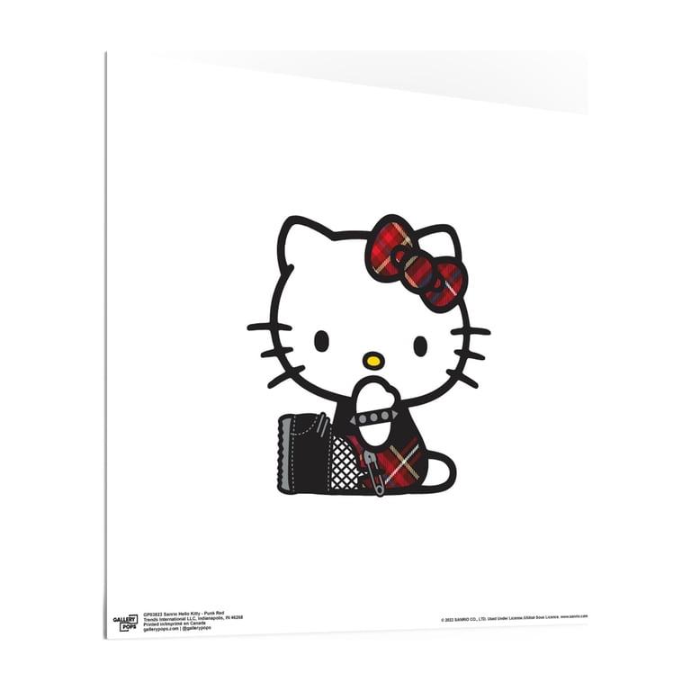 Gallery Pops Sanrio Hello Kitty - Punk Red Wall Art, Unframed