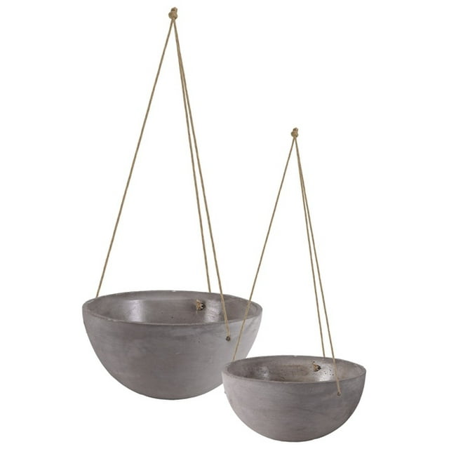 Cintre Rond en Ciment avec Cintre en Béton, Lot de 2, Gris