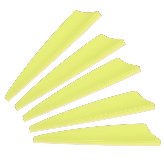 Uxcell Arrows Vanes, 100 Pack 1.65 Inch Arrow Fletching Archery Arrow Feather Shield Fletch for DIY Target Shooting, Yellow 2.5 in Yellow