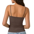 thumbnail image 5 of Junboys Slim-Fit Tank Tops for Women - Sleeveless V-Neck Camisole with Fitted Silhouette, Trendy Basic Top for Hot Girl Style, Perfect for Clubbing,Coffee M, 5 of 6