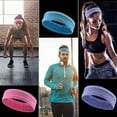 thumbnail image 6 of Elastic Sports Yoga Sweat Band Headband,Non Slip Super Soft Stretchy Bandana Headband, Sweat Wicking Head Wrap for Sports Fitness Running Yoga Exercise Tennis, Pack of 6, 6 of 6