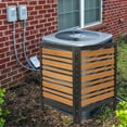 thumbnail image 2 of 2-Panel Solid Wood Privacy Fence Screen for Outdoor AC Unit, Trash Bin and Pool Equipment,Adjustable 0-180° Ventilated Design,32"W x 38"H,Weather-Resistant Garden Patio Enclosure,Black and Gold, 2 of 7