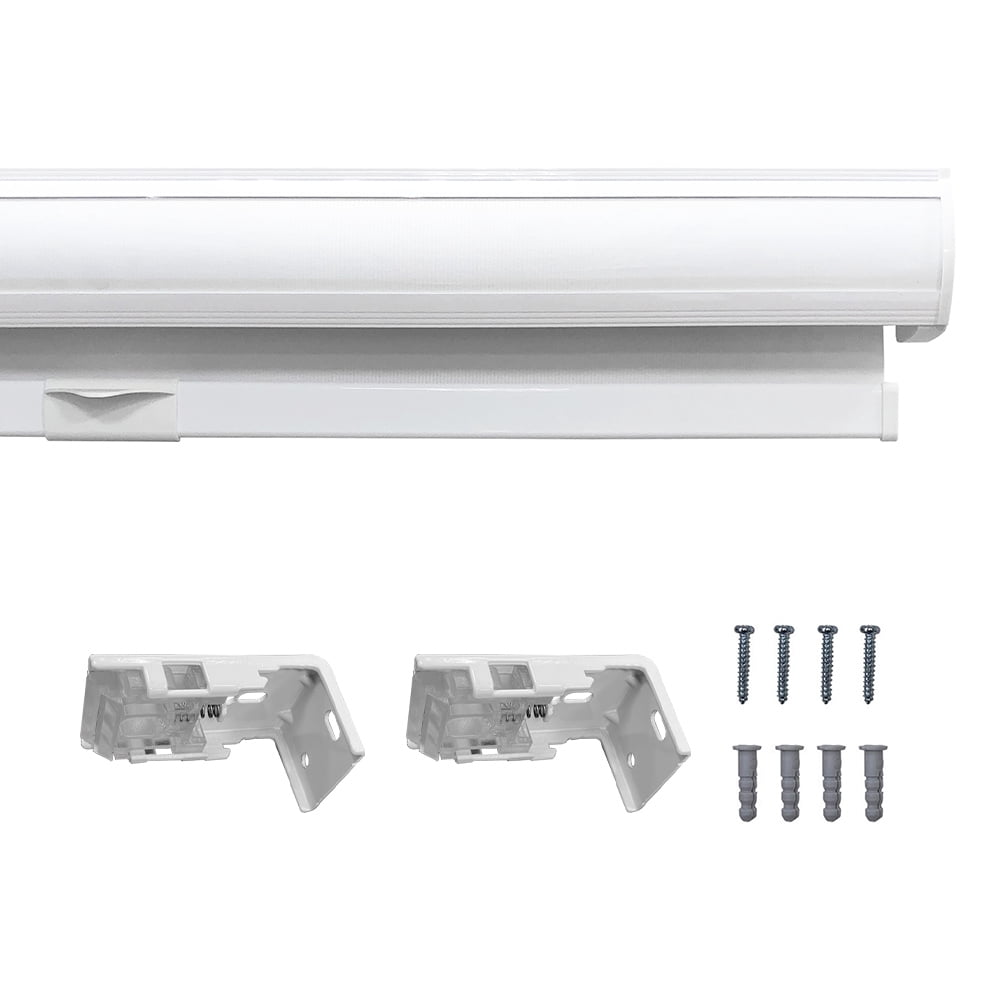 Lumi Light Filtering Cord-Free Zebra Blinds Fabric Roller White, 33"x35"