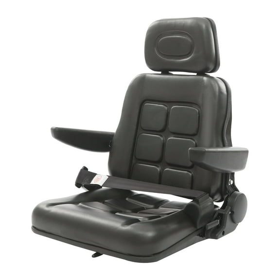 Universal Tractor Seat, Adjustable Tractor Seat, PVC Tractor Seat Black