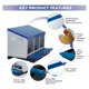 thumbnail image 5 of 3 - hole galvanized steel chicken nesting box con automatic roll - out egg collection, removable tray, weatherproof wall - mount, con perch para hens, easy to clean y assemble, blue, 5 of 7