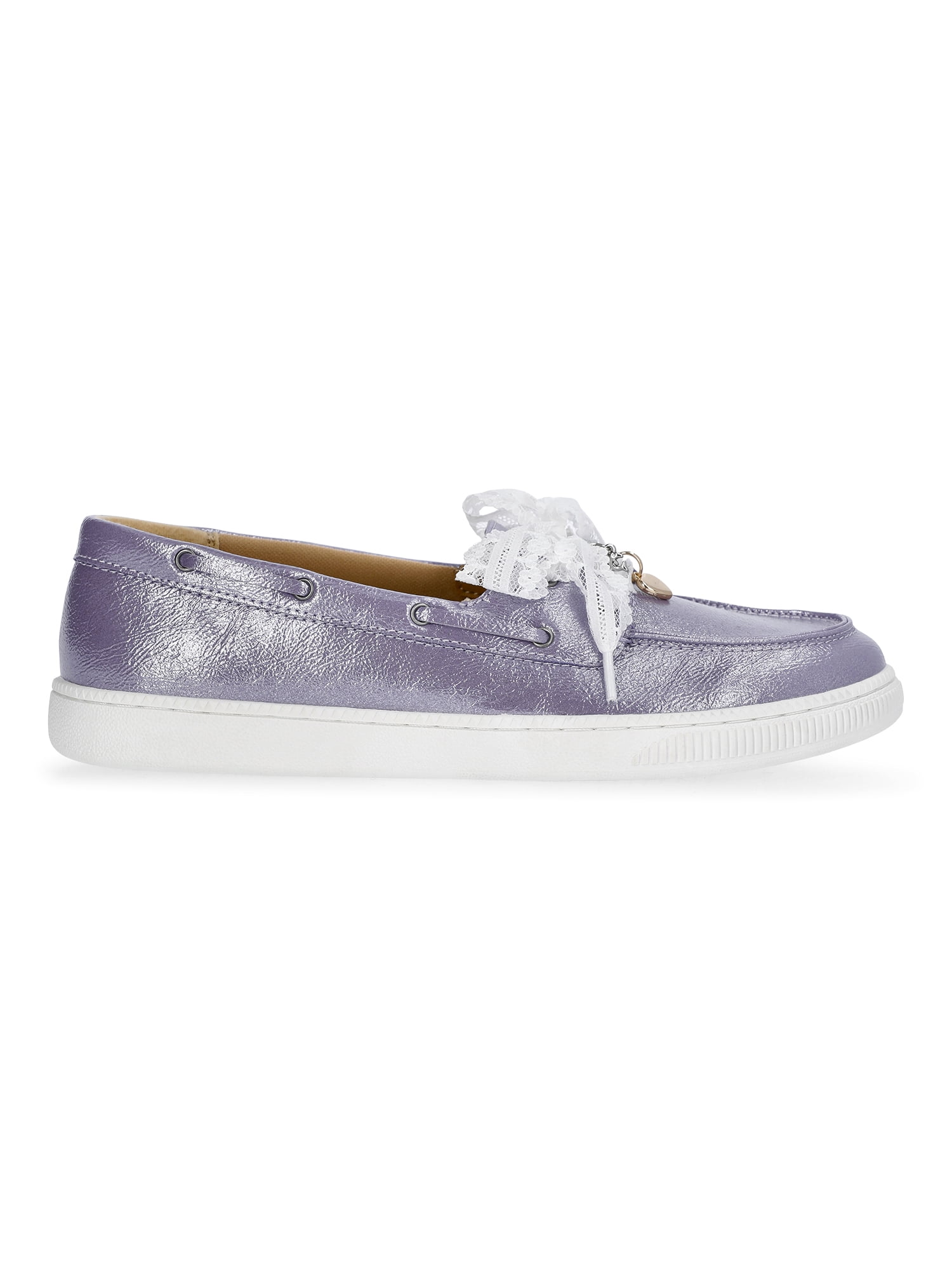 Weekend Academy Girls Lace Charm Boat Shoes