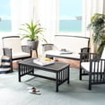 thumbnail image 3 of Safavieh Rocklin Outdoor Contemporary 4 Piece Living Set with Cushion, 3 of 8