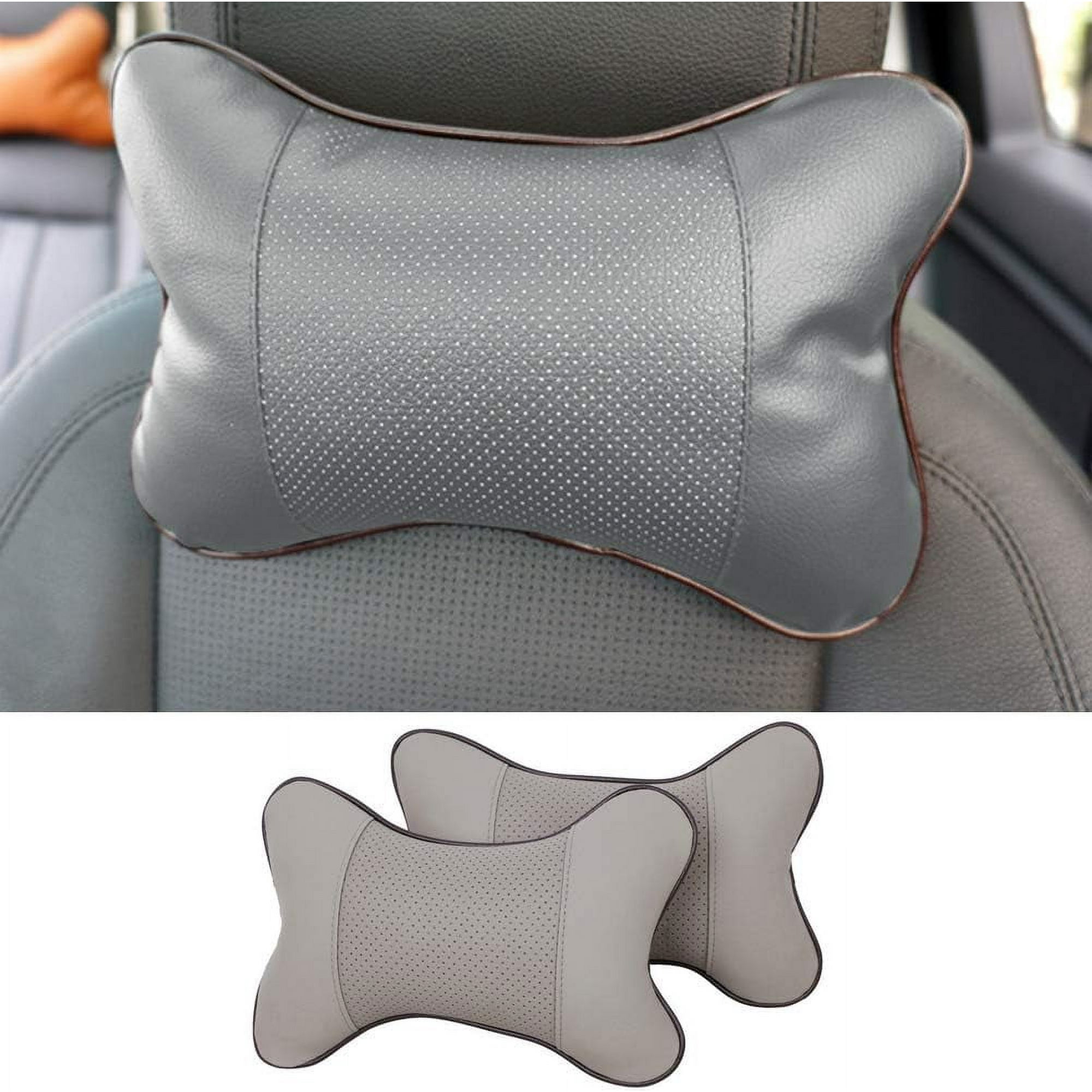 Wekity Comfortable Dog Bone Shaped Neck Pillow Headrest Cushion Soft Neck Bone Pillow Car Seat Travel Pillow Grey 1779