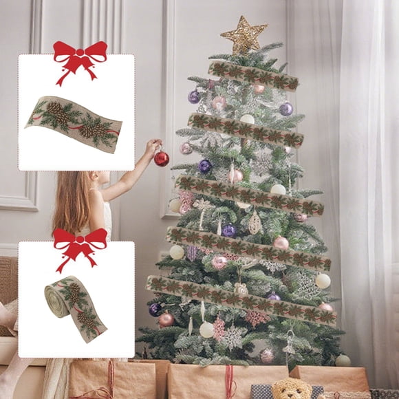 Christmas Decor Present Ribbon Rolls Christmas Wired Ribbons Christmas Ribbon Gift Wrapping Ribbon Christmas Crafts Wrapping Decoration Gift Ribbons