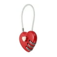 thumbnail image 1 of Uxcell Candado de Combinación de 1 Paquete, Aleación de Zinc, Candado de Combinación de 3 Dígitos en Forma de Corazón, Candado Sin Llave para Equipaje al Aire Libre [Rojo], 1 of 7