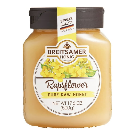 Breitsamer Rapsflower Blossom Honey 17.6 oz Pack of 3