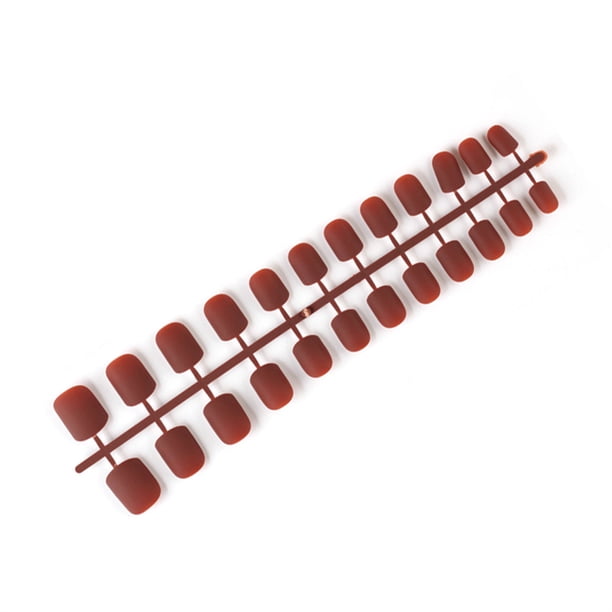 Minnieouse 24 piezas de uñas postizas de ataúd esmerilado, uñas acrílicas con personalidad única y elegante artificiales para amantes de la manicura Juegos de manicura 6cafe Minnieouse CE011411-06