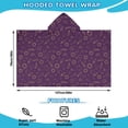 thumbnail image 2 of Purple Sun Planet Rocket Star Pattern Hooded Bath Towel，50"x30" for Ages 3 To 12 Kids, Quick Dry Lightweight Soft Microfiber Hood Beach Towel Cover Up for Kids, 2 of 7