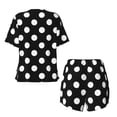 thumbnail image 2 of Sigee Black and White Polka Dot for Sleepwear Casual Pjs with Pockets Women's Pajamas Sets Shorts 2 Piece Short Sleeve Lounge Sets X-Large, 2 of 9