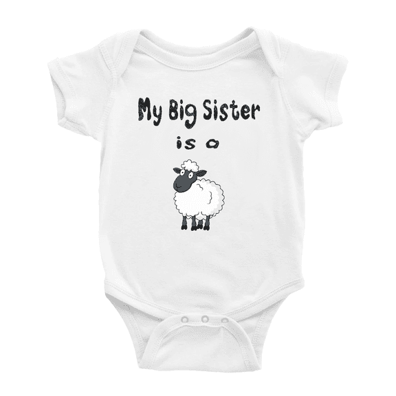 My Big Sister Is A Sheep Funny Baby Clothing Infant Boy Girl
