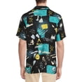 thumbnail image 5 of No Boundaries Men's and Big Men's Printed Button-Front Shirt with Short Sleeves, 5 of 5