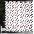 thumbnail image 3 of Ambesonne Dog Lover Shower Curtain, Cartoon of Paws Puppies, 69"Wx75"L, Dark Pink Pale Grey and Blue, 3 of 4