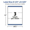thumbnail image 5 of Avery Glossy White Rectangle Labels, 3-1/4" x 8-3/8", 30 Total, 5 of 8