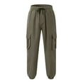 thumbnail image 5 of Vedolay Sweatpants for Men Simple Print Casual Pants Trousers with Pockets Green,XL, 5 of 5