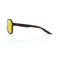 thumbnail image 3 of 100 Percent 60017-00002 Kasia Sunglasses, Soft Tact Black & Hiper Red Multilayer Mirror Lens, 3 of 3