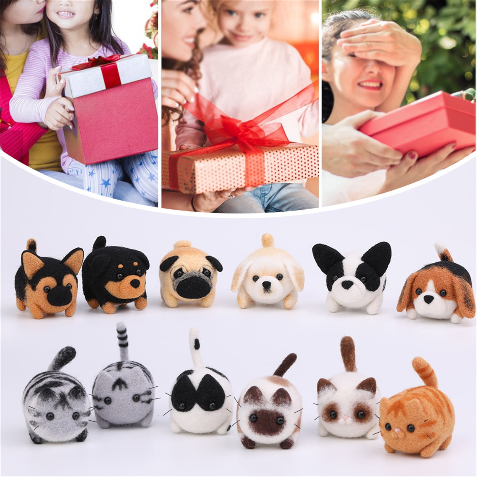 Ladaidra Brown fhgksm Needle Felting Set, Animal Felting Starter Kits with Felting Needle