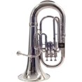 thumbnail image 4 of Brass Bb Flat Musical Instrument Euphonium 3 Valve With Free Hard Case Mouthpiece (Silver), 4 of 4