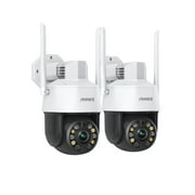 ANNKE 2pcs 5MP 20X Optical Zoom PTZ WiFi Security Camera, 328 ft Infrared Night Vision, AI Human Detection & Auto Tracking, Two-Way Audio, Support RTSP & ONVIF