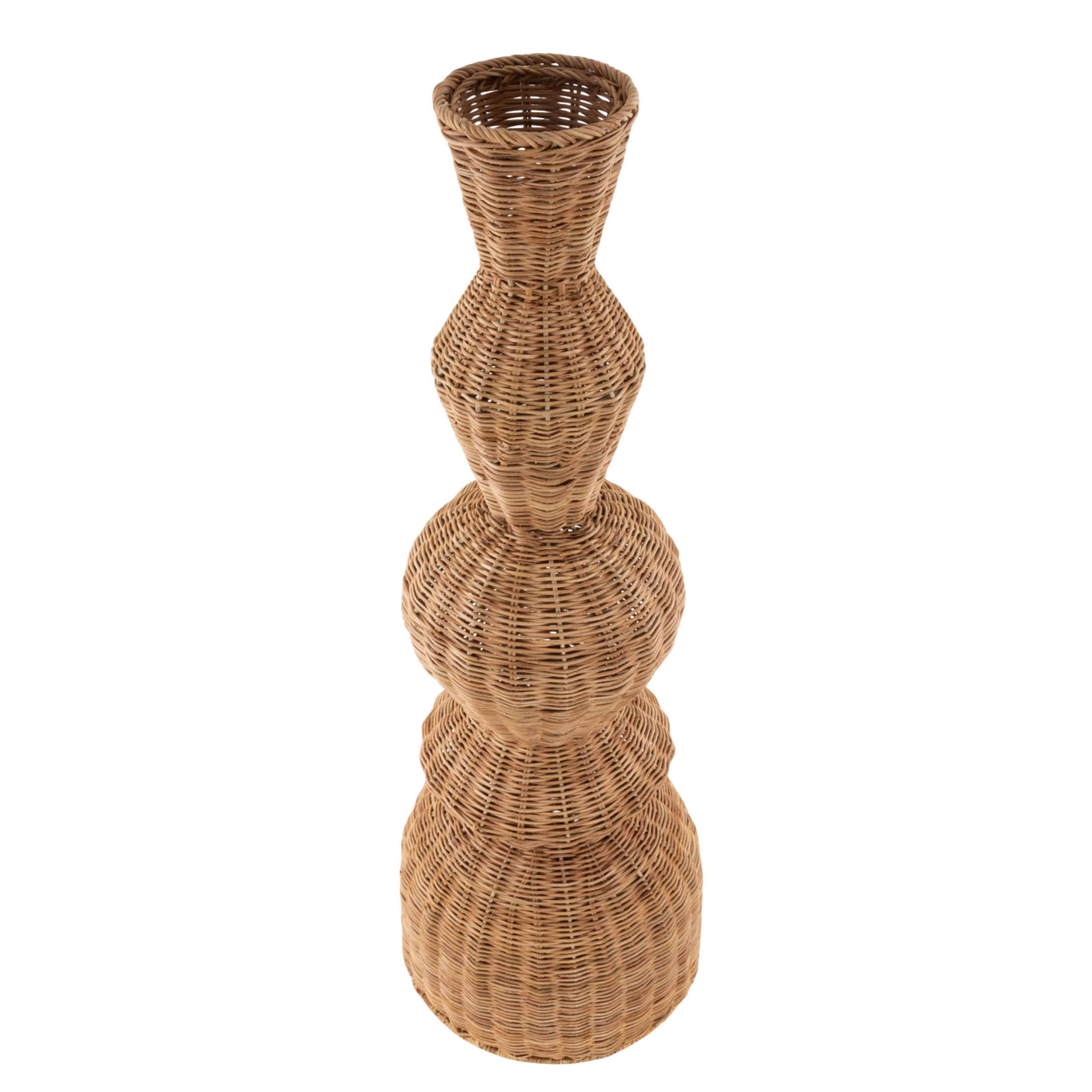 DecMode 36" Handmade Wrapped Brown Seagrass Vase
