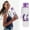 C, variant on 32oz/1L Water Bottle with Time Marker & Initial A-Z, Leakproof Flip Top Sports Water Bottle with Purple Rose Butterfly Design & Carry Strap, BPA Free, for Gym, Travel, School(Z)